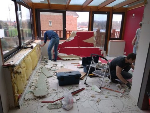 Déshabillage des placos