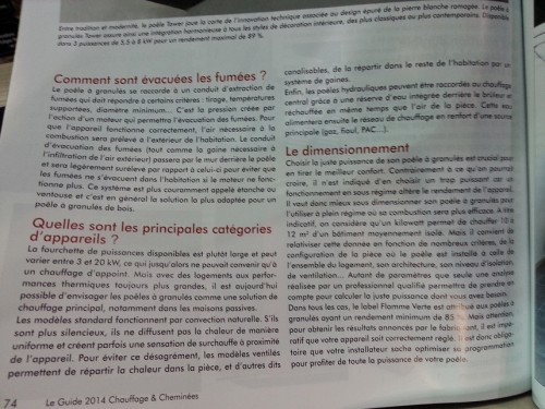 Extrait de la revue "Cheminées" novembre 2013